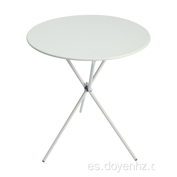 Mesa plegable redonda de metal de 60 cm con 3 patas